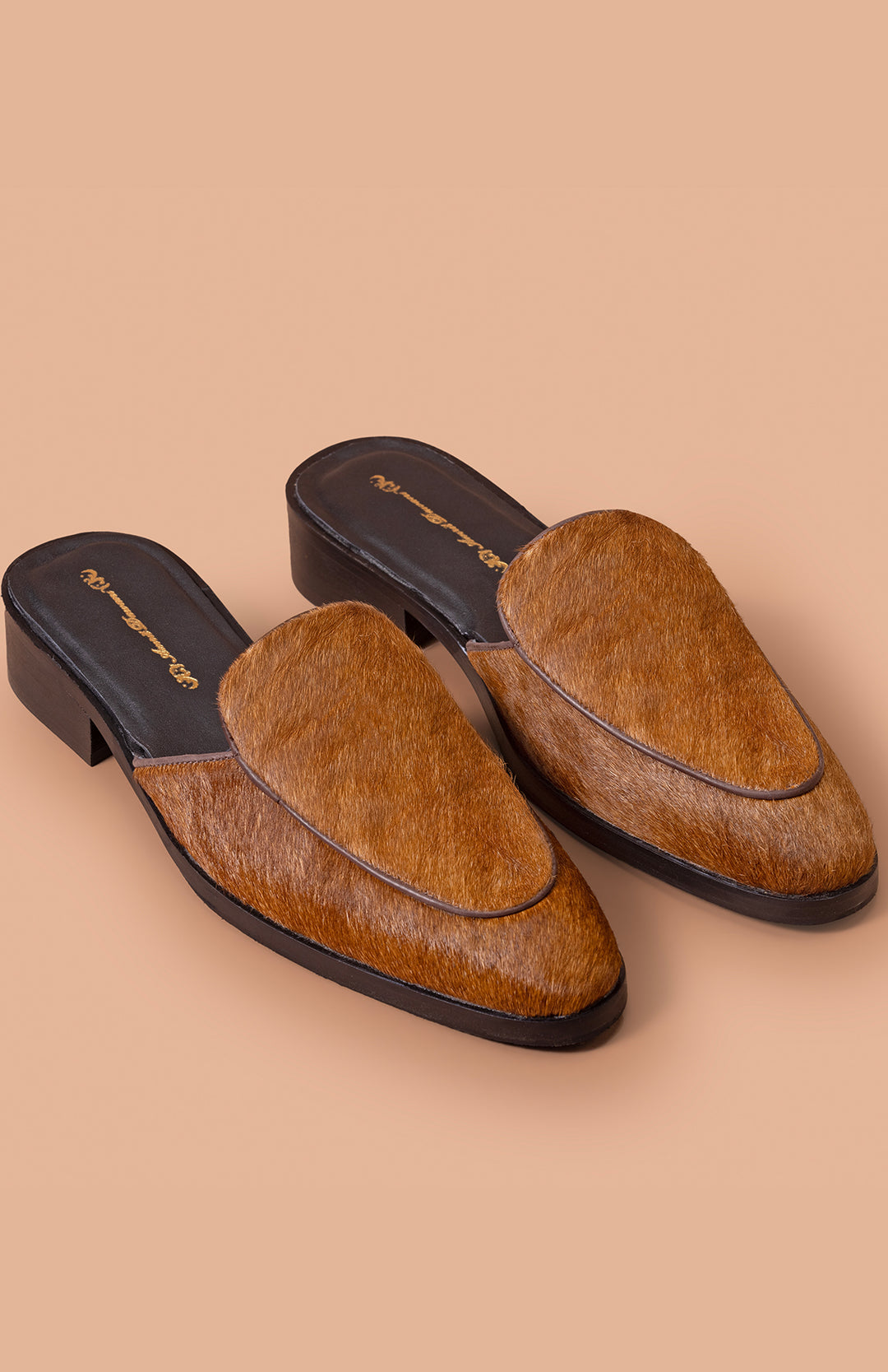 Brown Haironn Mules
