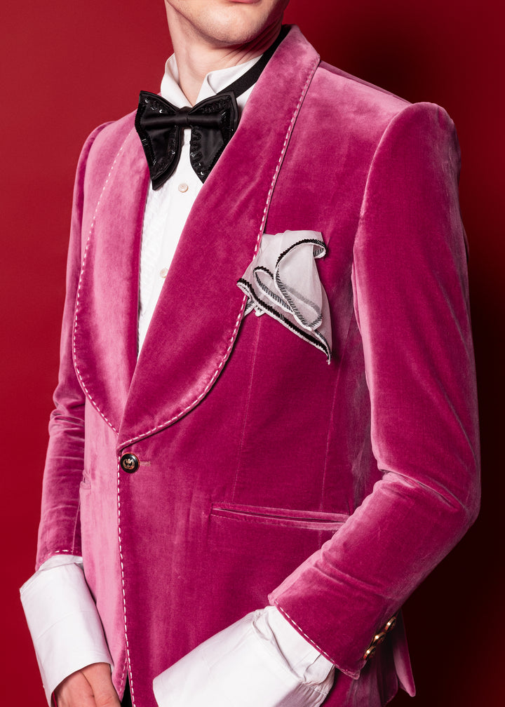 Crimson Velvet Tuxedo Set