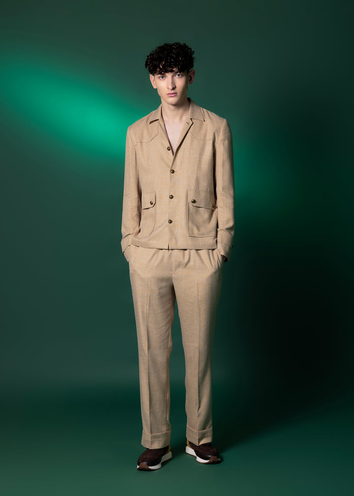 BEIGE JACKET IN TANZANIAN LINE