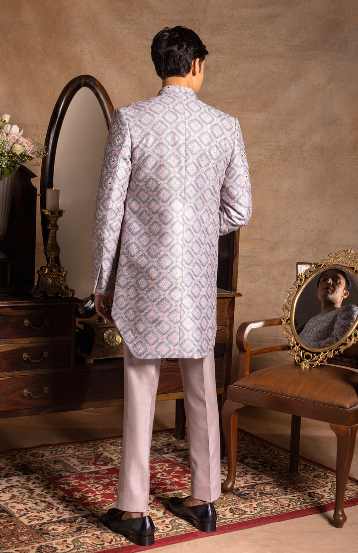 Powder Blue Open Jacket Set