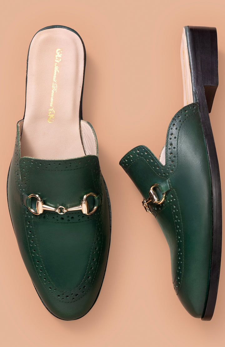 Olive Green Mules