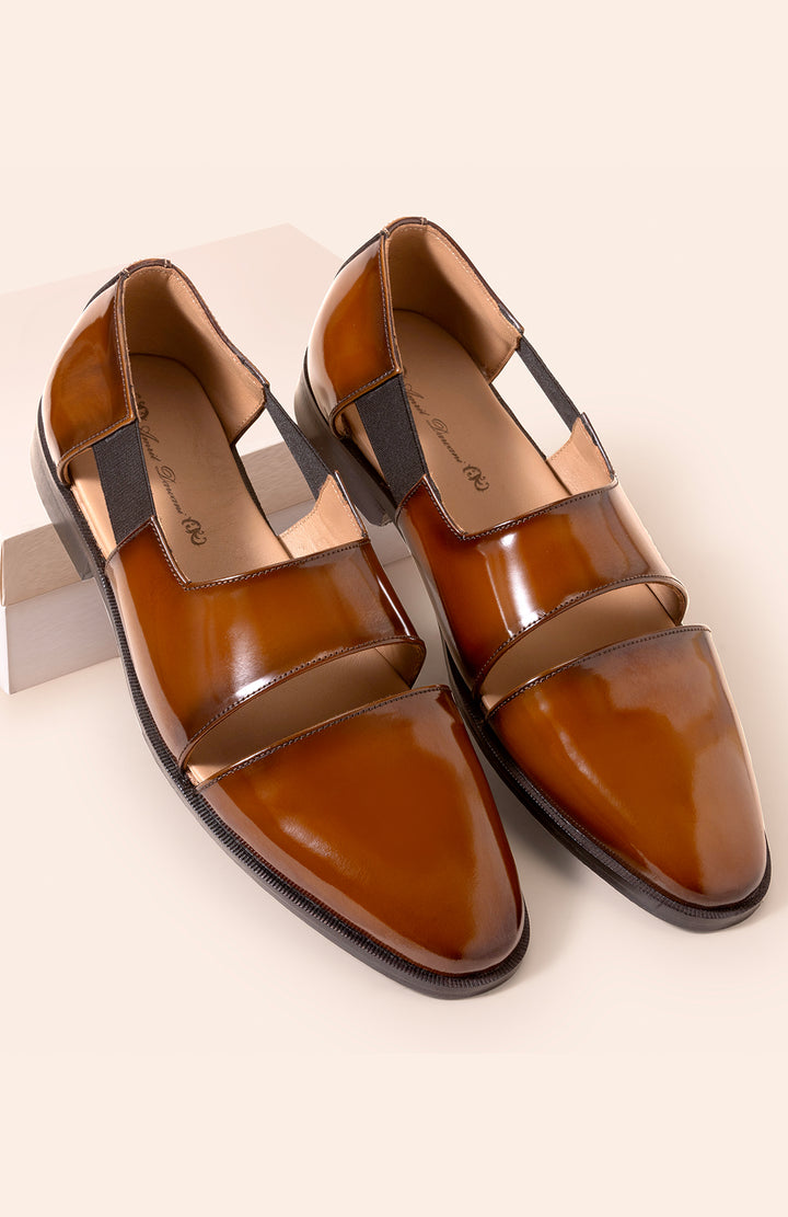 PLAIN SHINY DERBY  SANDLES