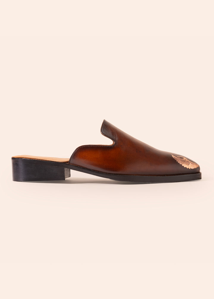 Cognac Brown Mules