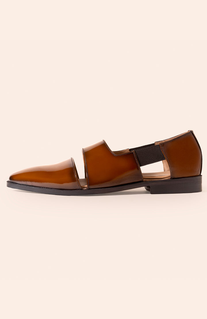 PLAIN SHINY DERBY  SANDLES