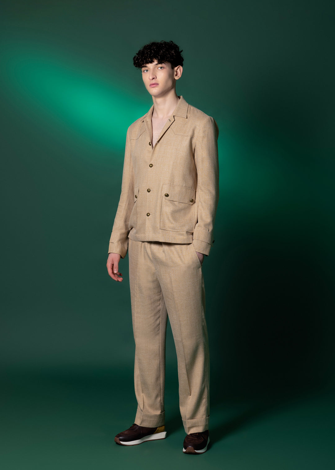 Beige Pant In Tanzanian Linen