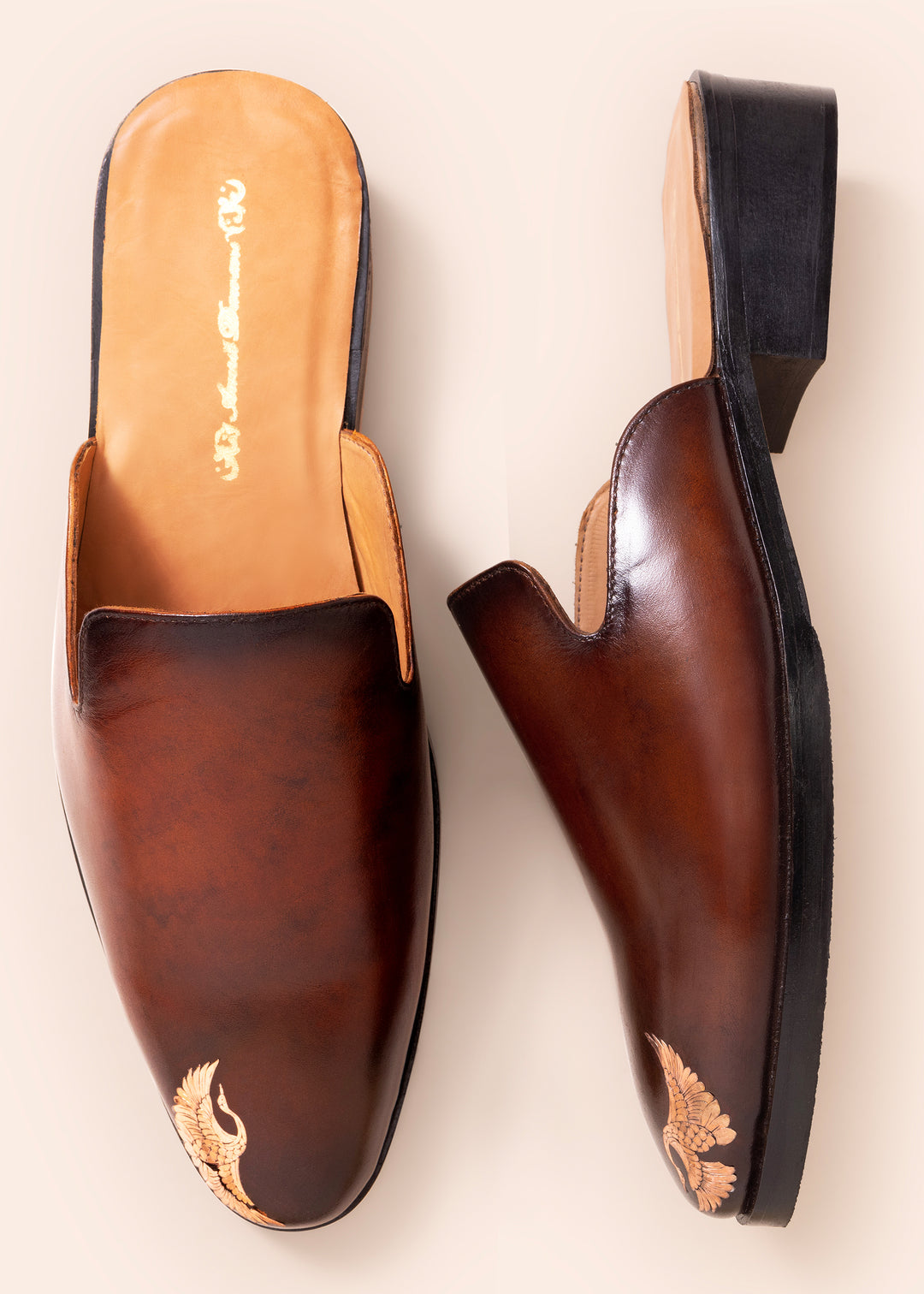 Cognac Brown Mules