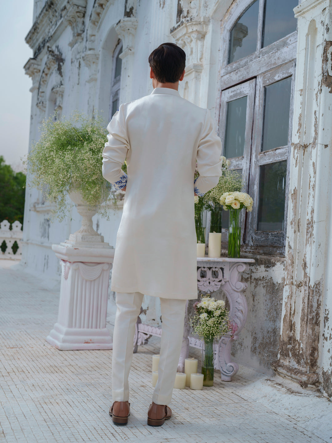 Ivory Handpainted Kurta Set