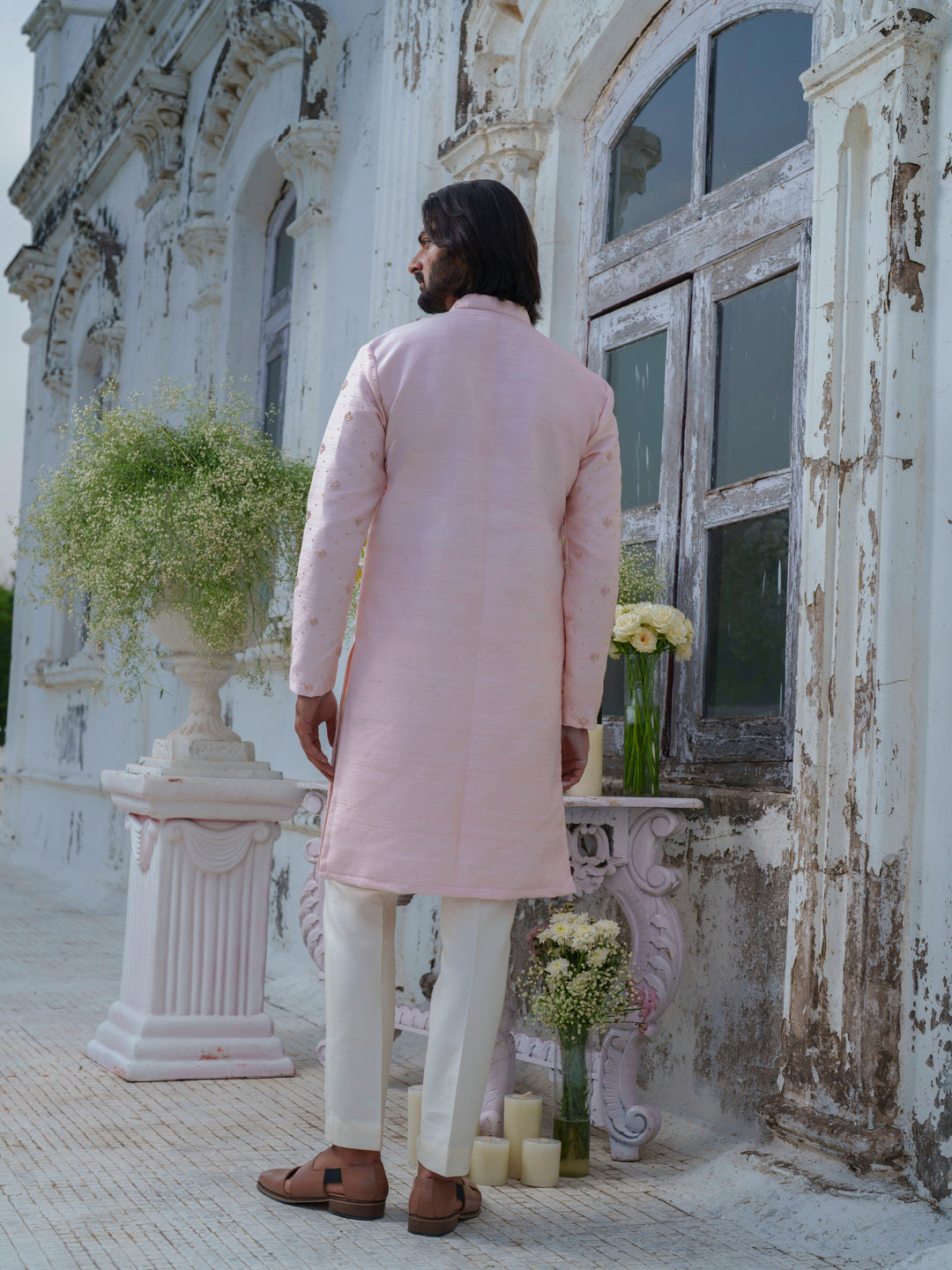 Pink Embroidered Kurta Set