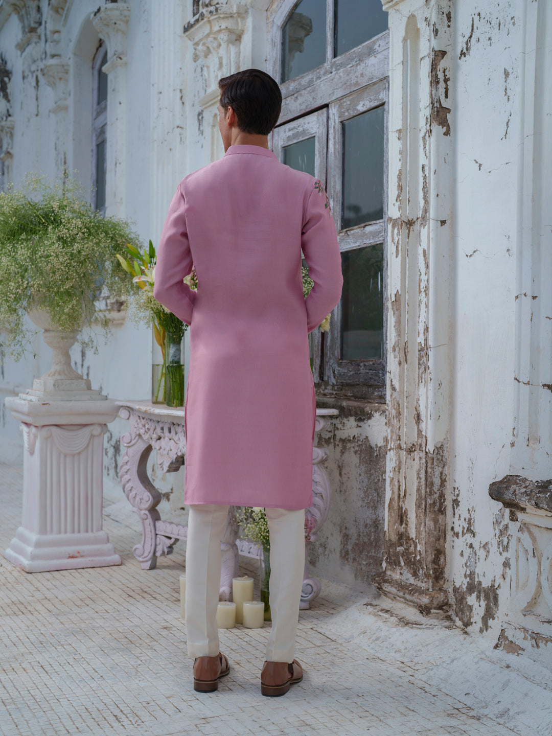 Plum Hand Painted Kurta Set