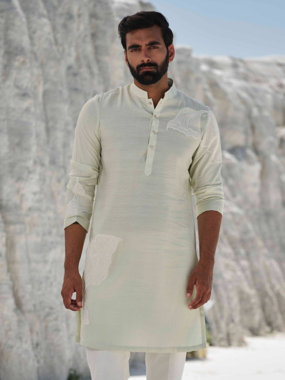 Mint Crest -Mint Green Embroidered Kurta Set