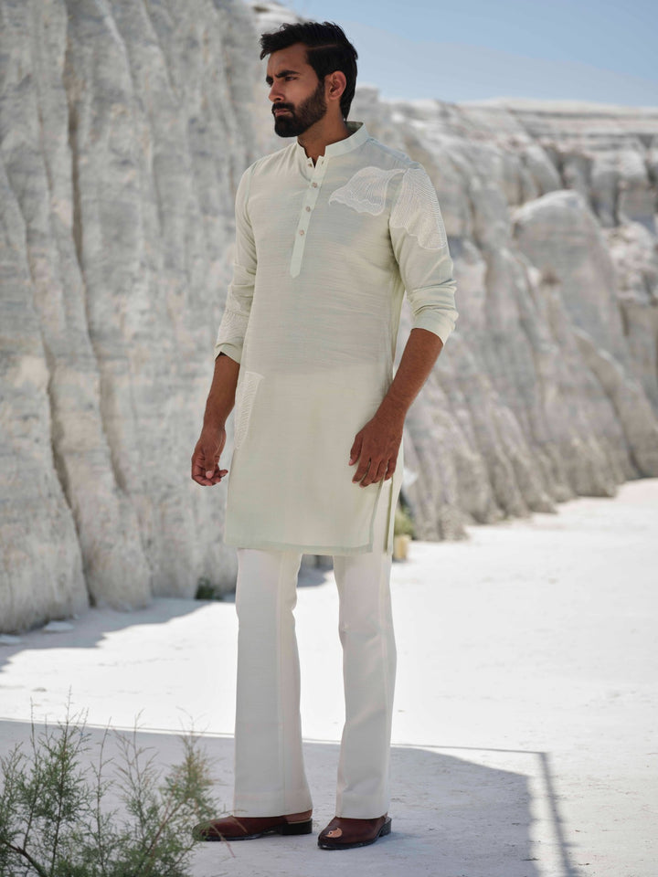 Mint Crest -Mint Green Embroidered Kurta Set