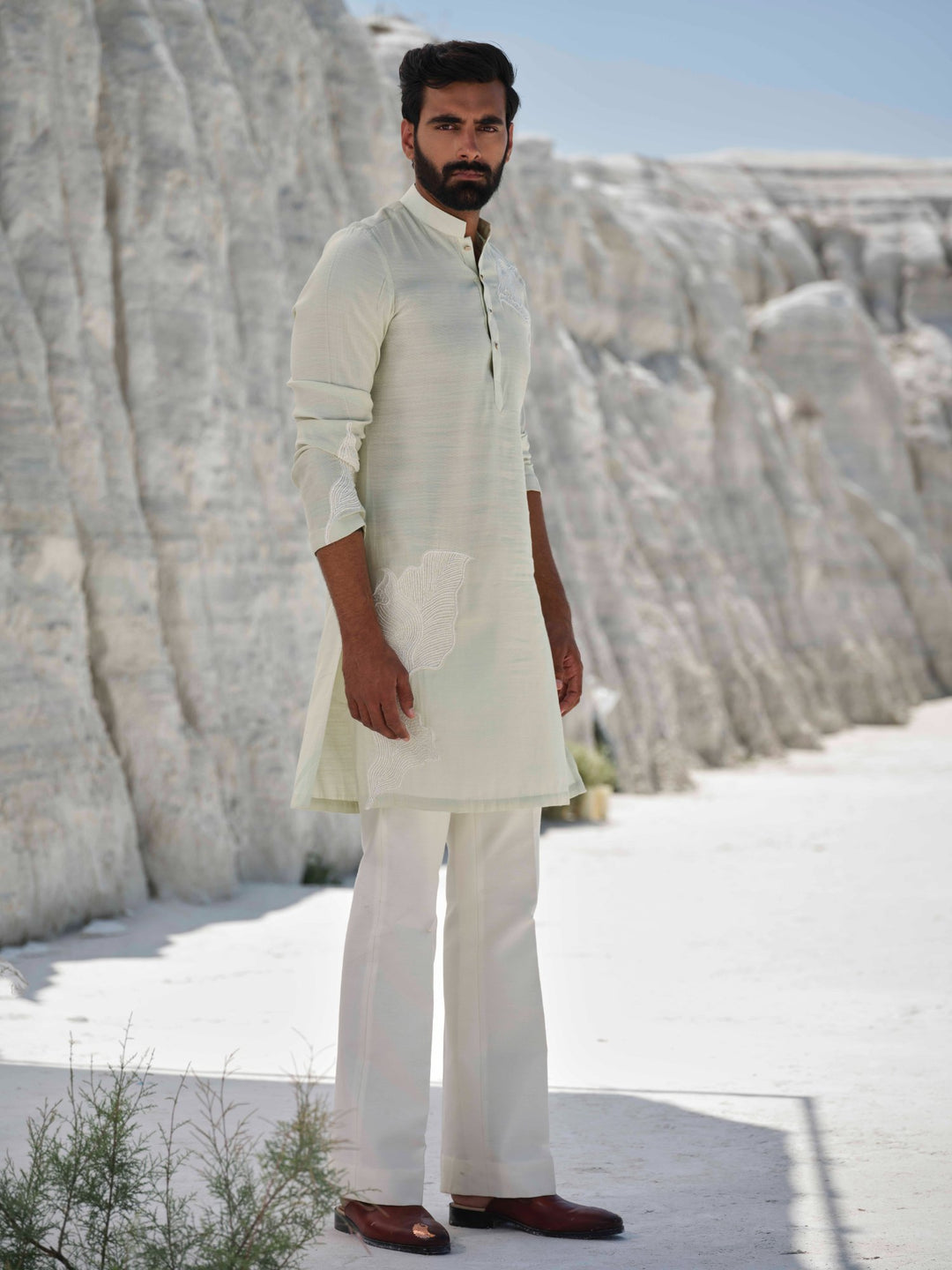 Mint Crest -Mint Green Embroidered Kurta Set