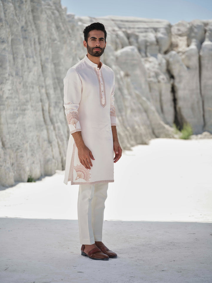 Blush Shell - Embroidered Kurta Set