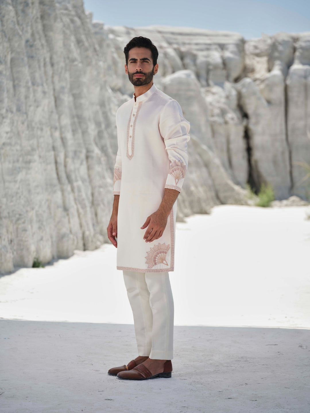 Blush Shell - Embroidered Kurta Set