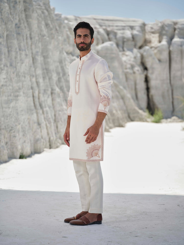 Blush Shell - Embroidered Kurta Set