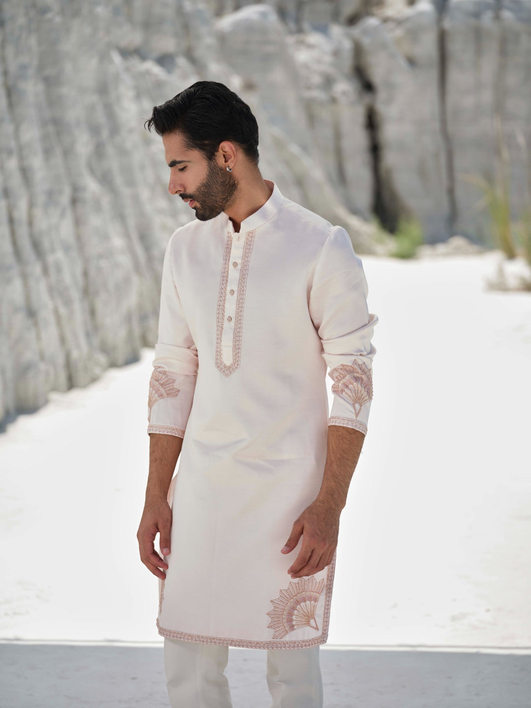 Blush Shell - Embroidered Kurta Set