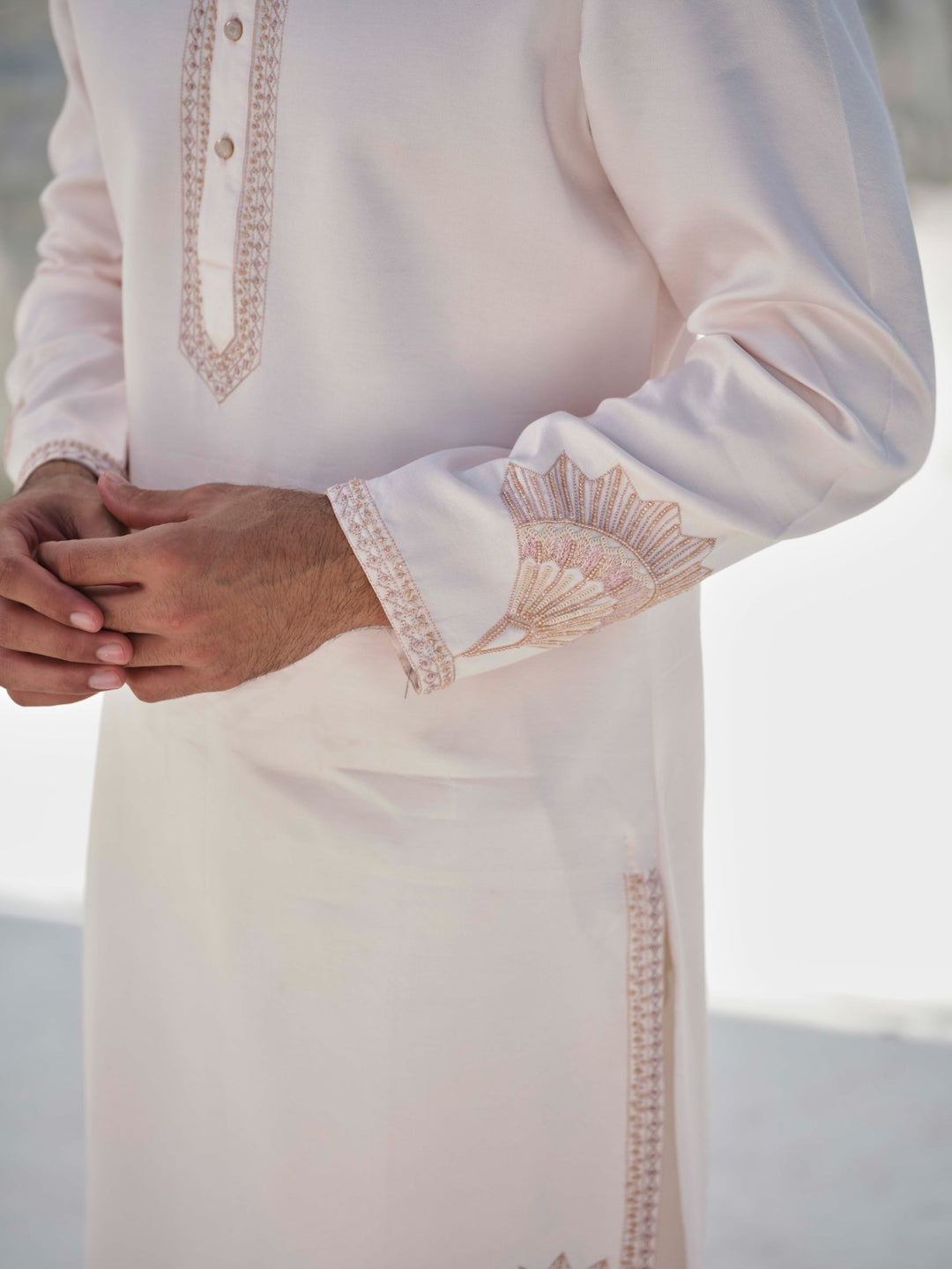 Blush Shell - Embroidered Kurta Set