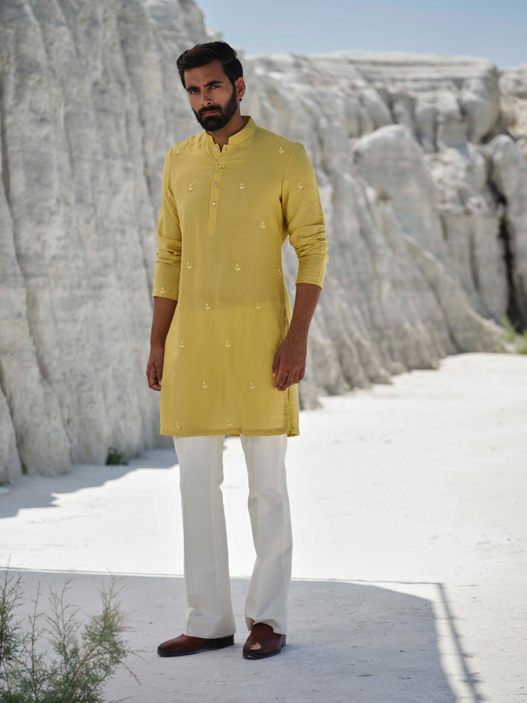 Lime Crest  - Embroidered Kurta Set