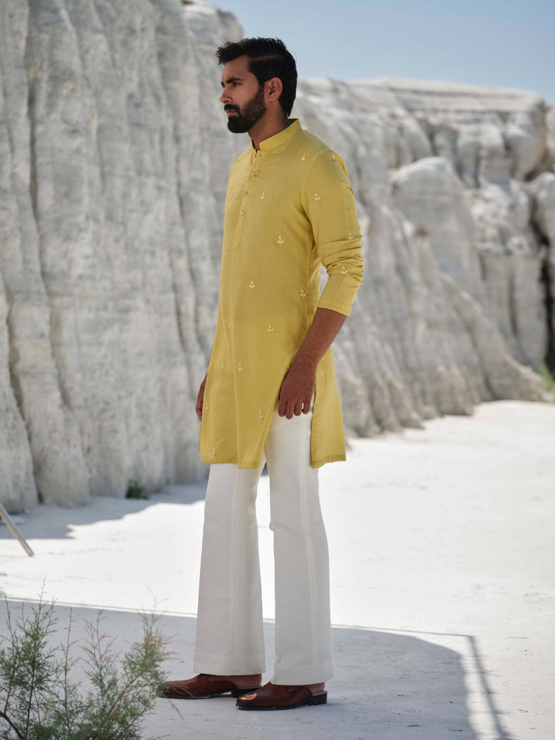 Lime Crest  - Embroidered Kurta Set