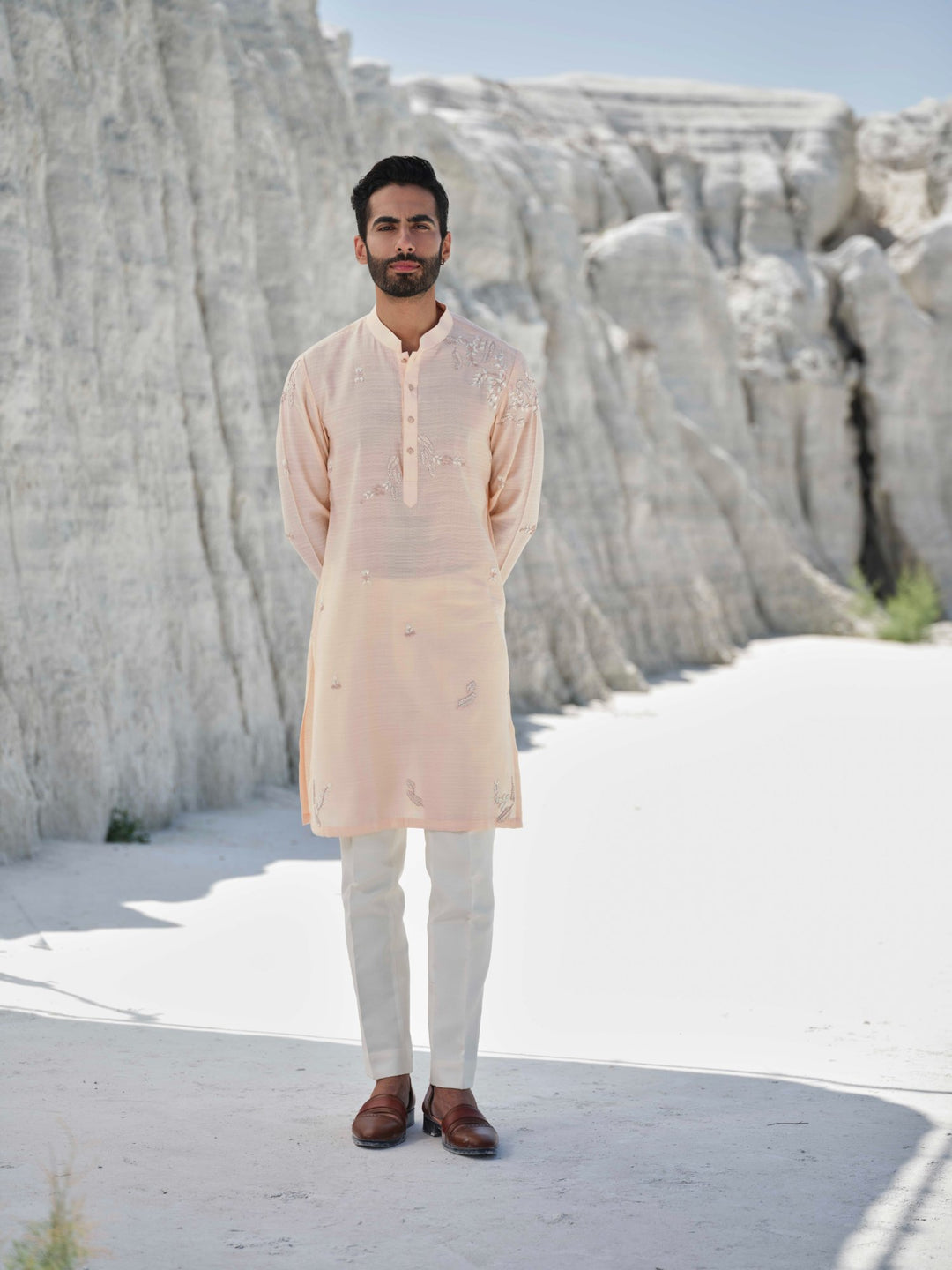 Blush Serenity - Embroidered Kurta Set