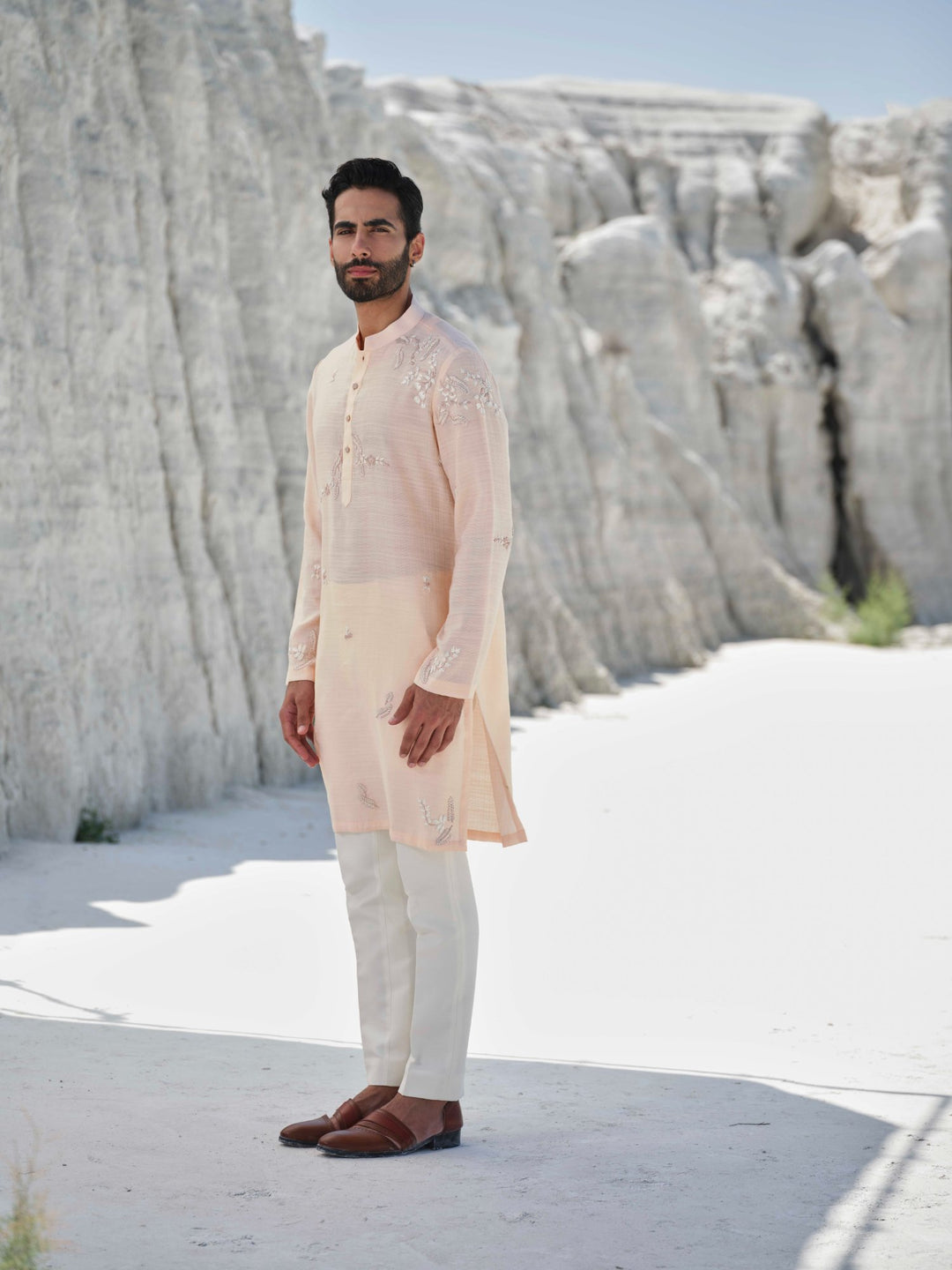 Blush Serenity - Embroidered Kurta Set