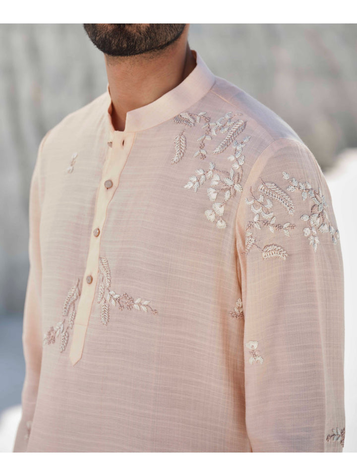 Blush Serenity - Embroidered Kurta Set