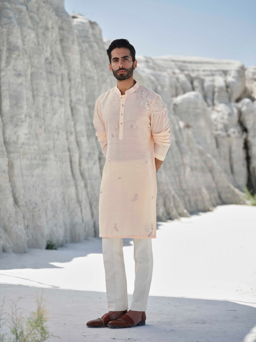 Blush Serenity - Embroidered Kurta Set