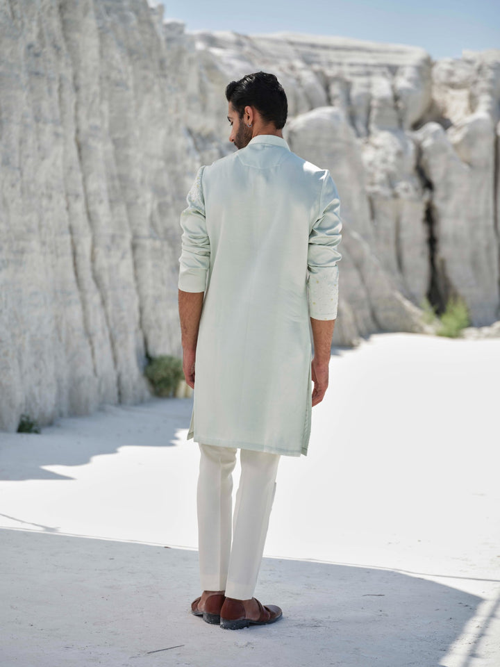 Mint Pearl - Mint Pearl-Embellished Kurta Set