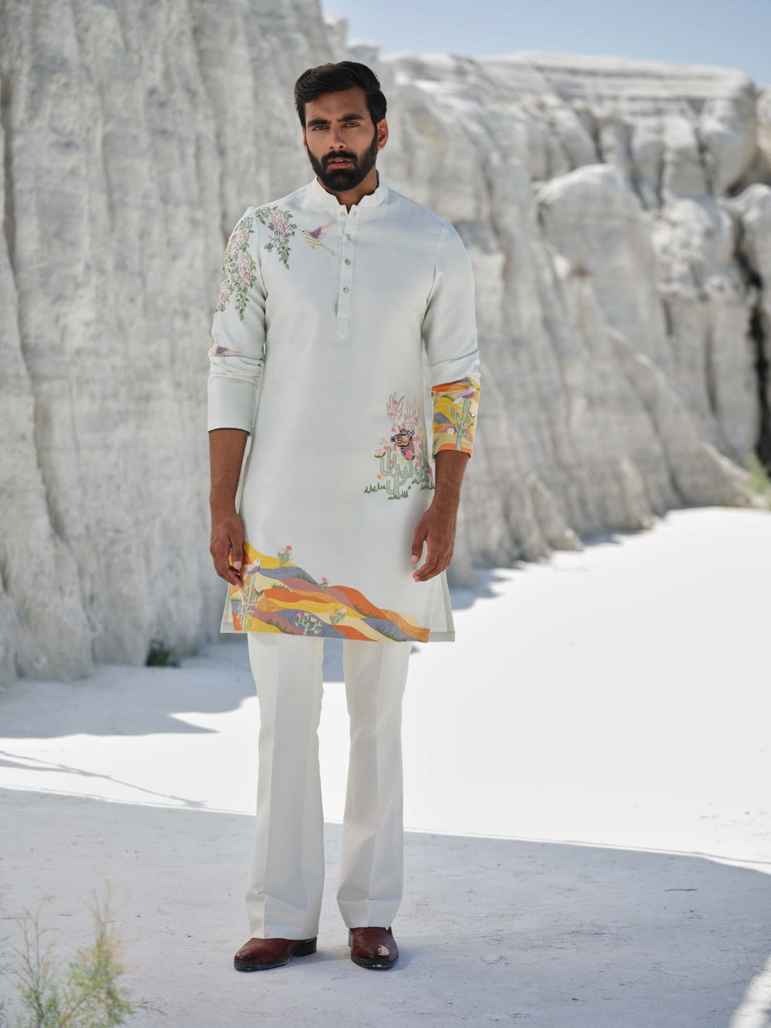 Blooming Oasis - Embroidered Kurta set