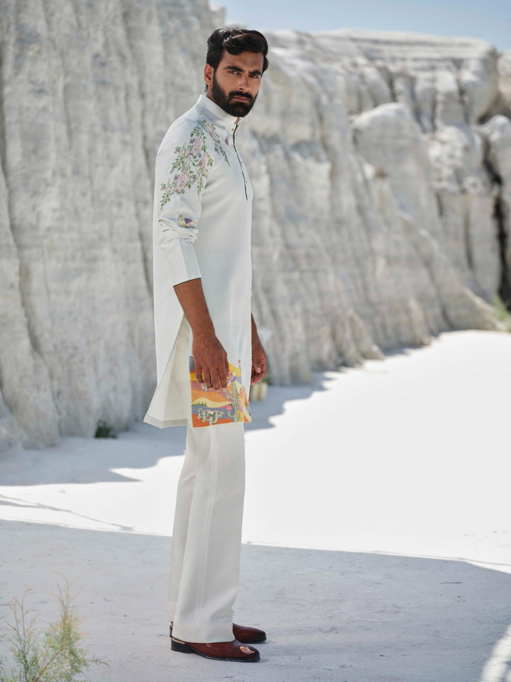 Blooming Oasis - Embroidered Kurta set