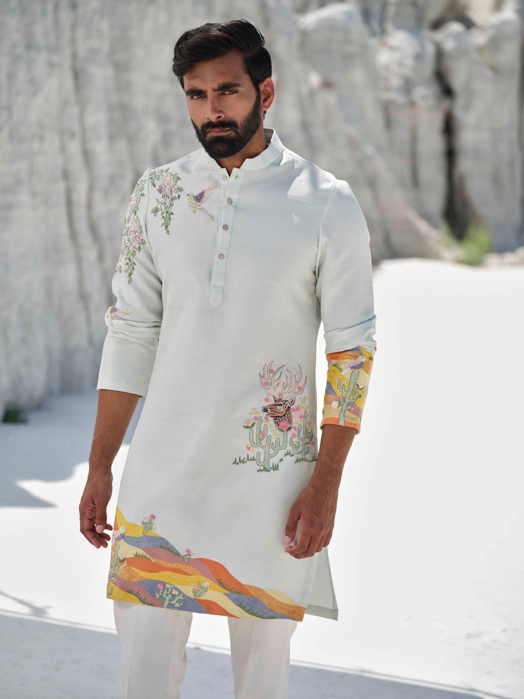 Blooming Oasis - Embroidered Kurta set