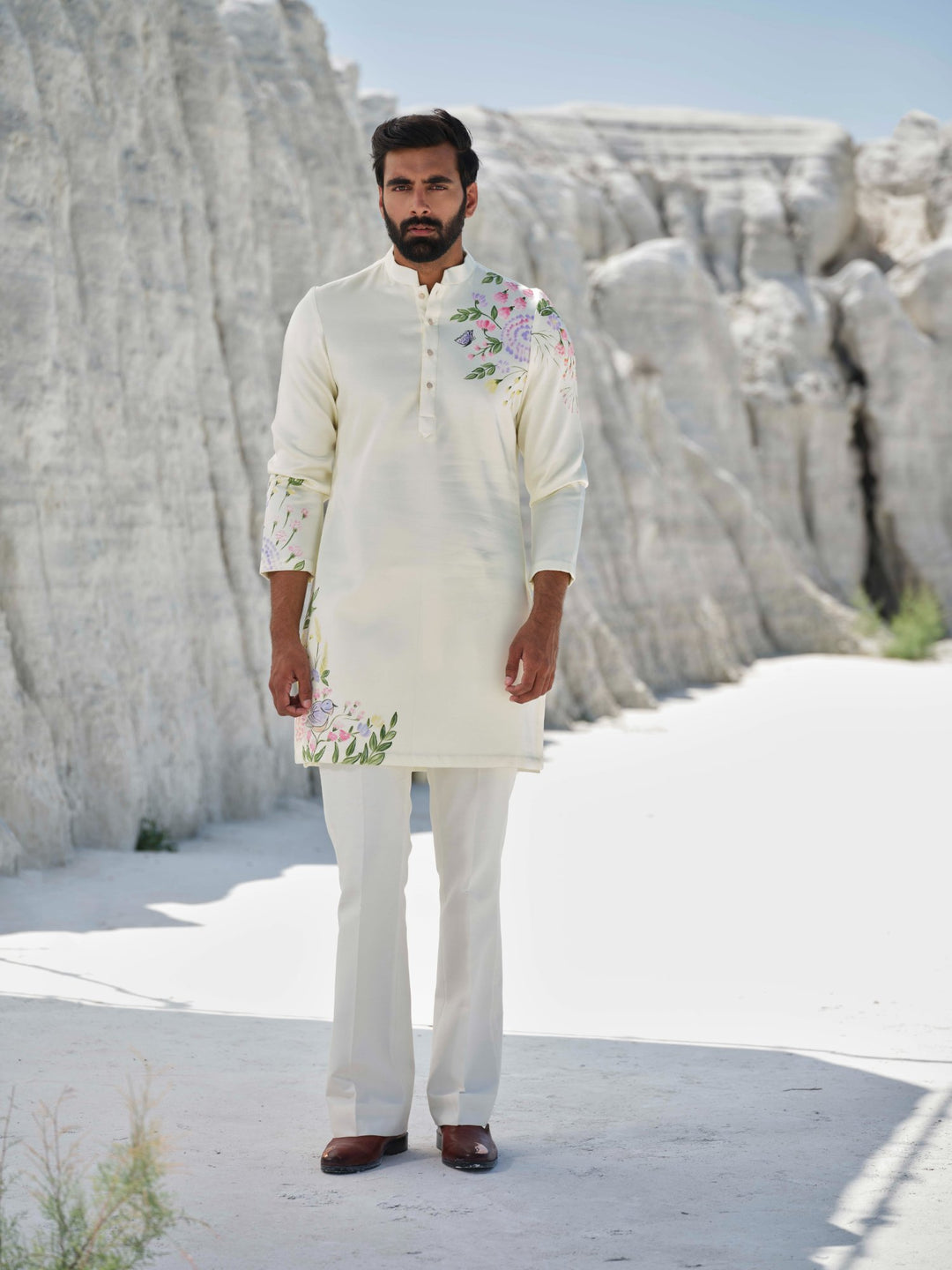 Amber Ray - Hand Painted Kurta Set