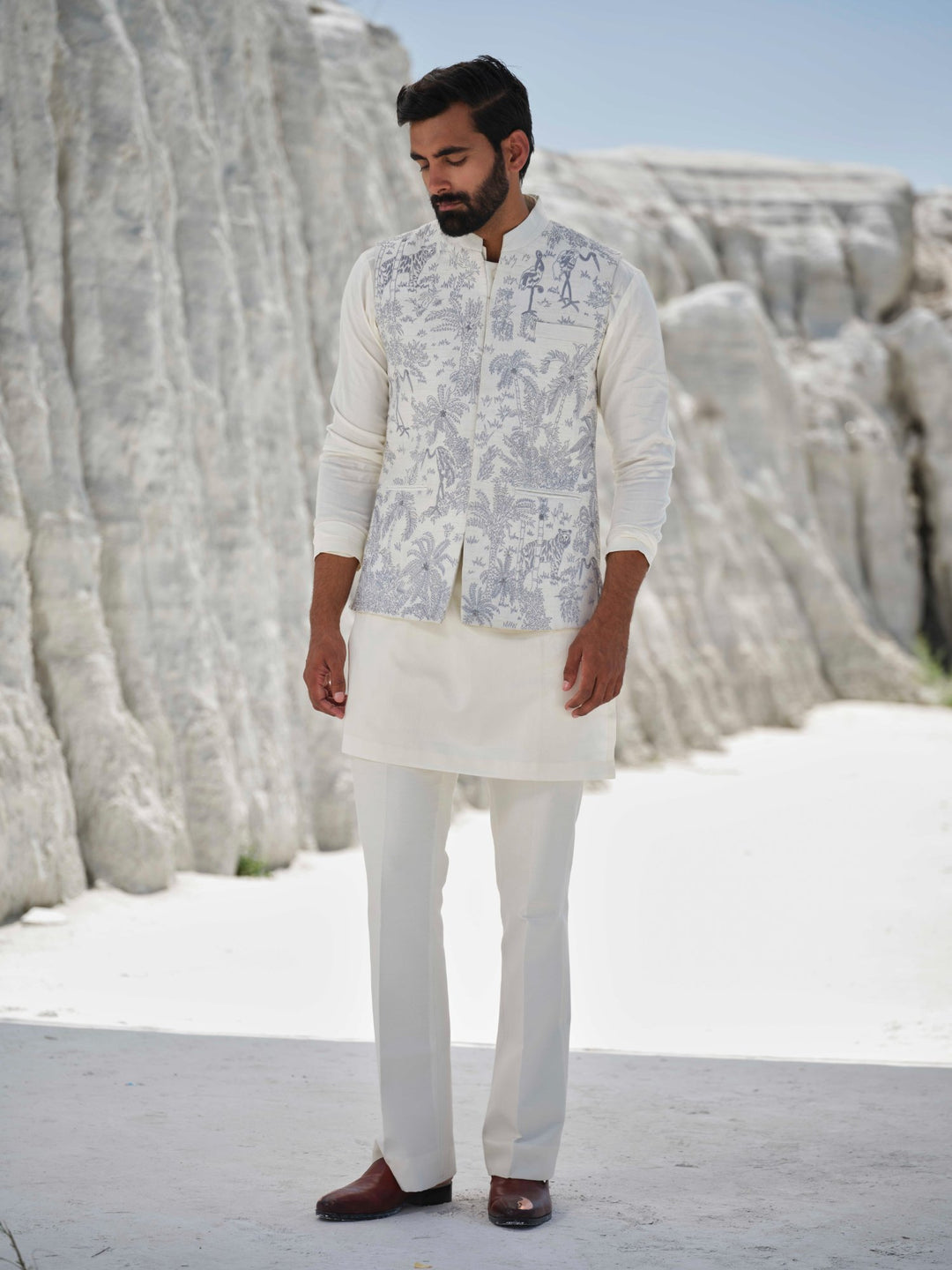 Wild Serenade - Ivory Bundi Jacket Set