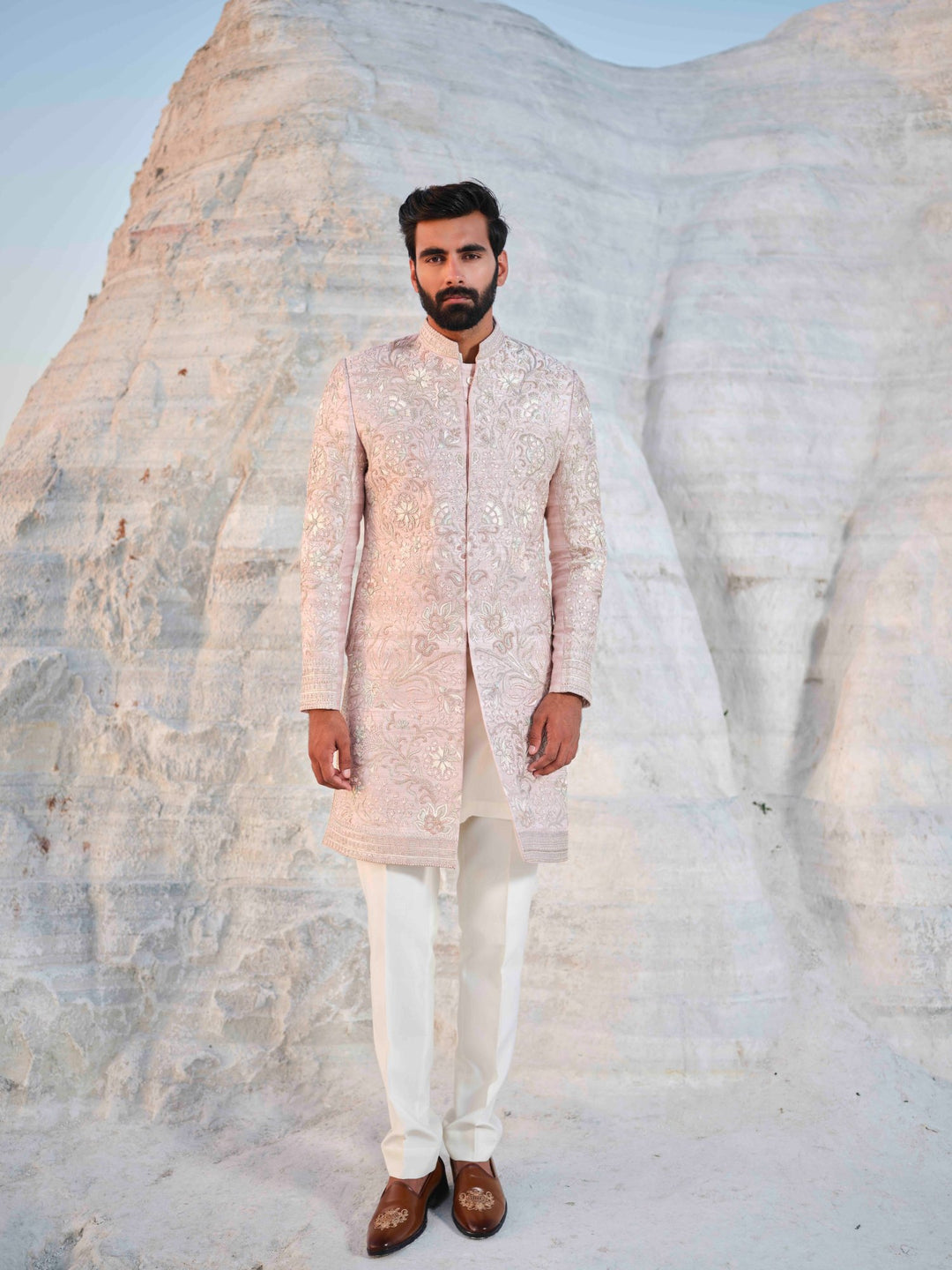 Rose Empire - Rosegold Floral Sherwani