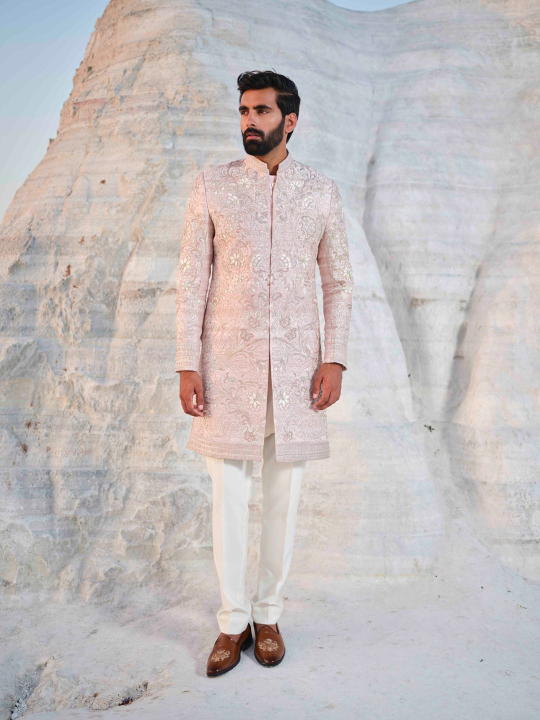 Rose Empire - Rosegold Floral Sherwani