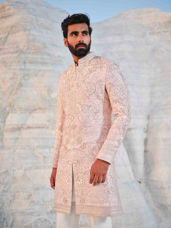 Rose Empire - Rosegold Floral Sherwani