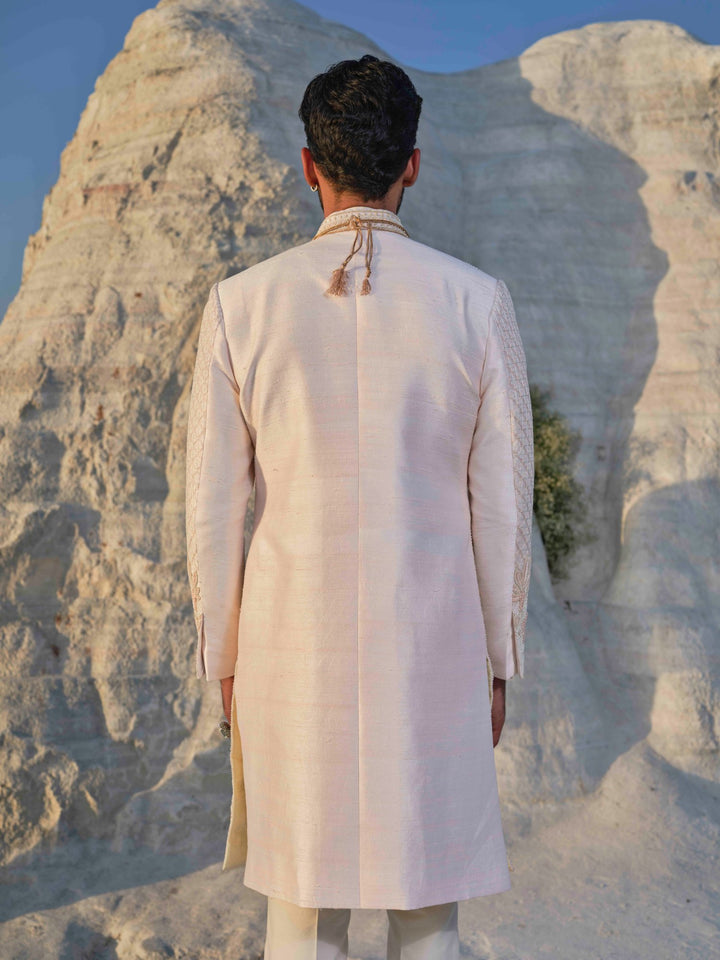 Regal - Blush Lattice Sherwani