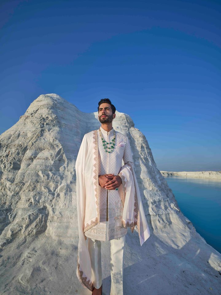 Regal - Blush Lattice Sherwani