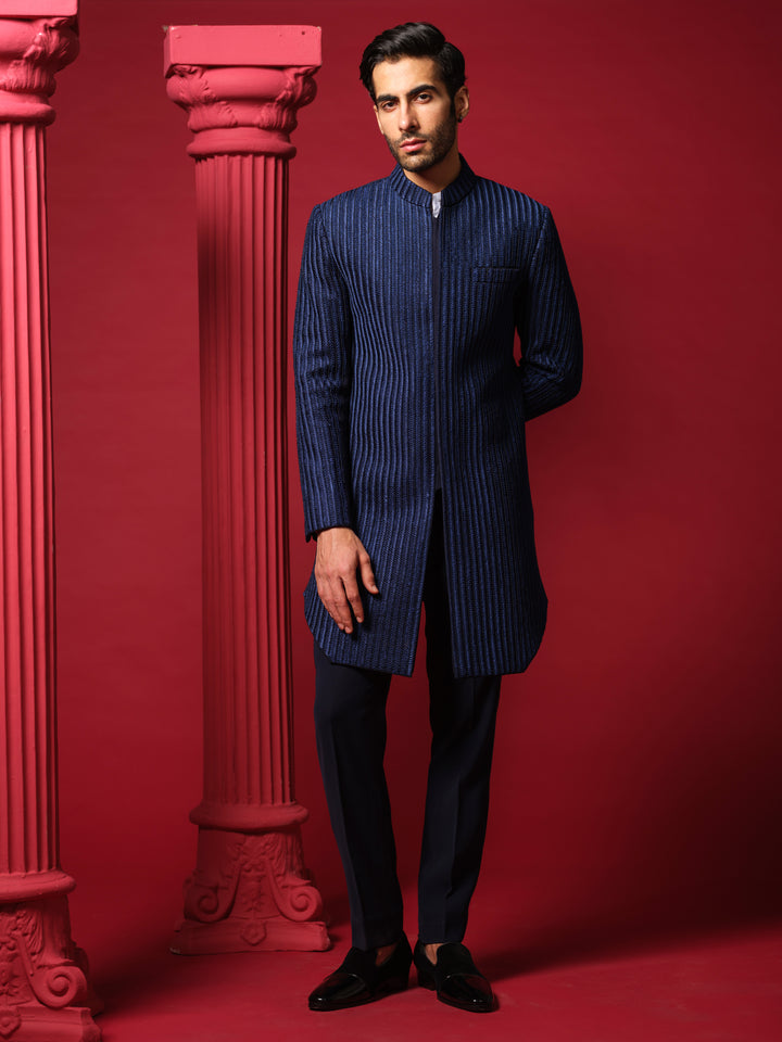 Regal Navy Indo-Western Ensemble