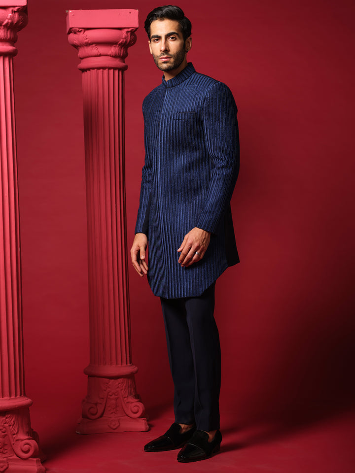 Regal Navy Indo-Western Ensemble