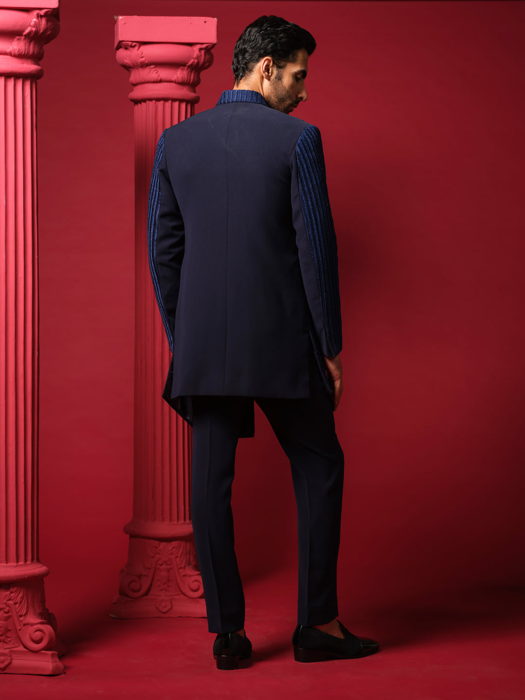 Regal Navy Indo-Western Ensemble