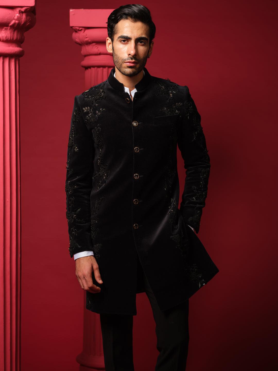 Black Indo-Western Set