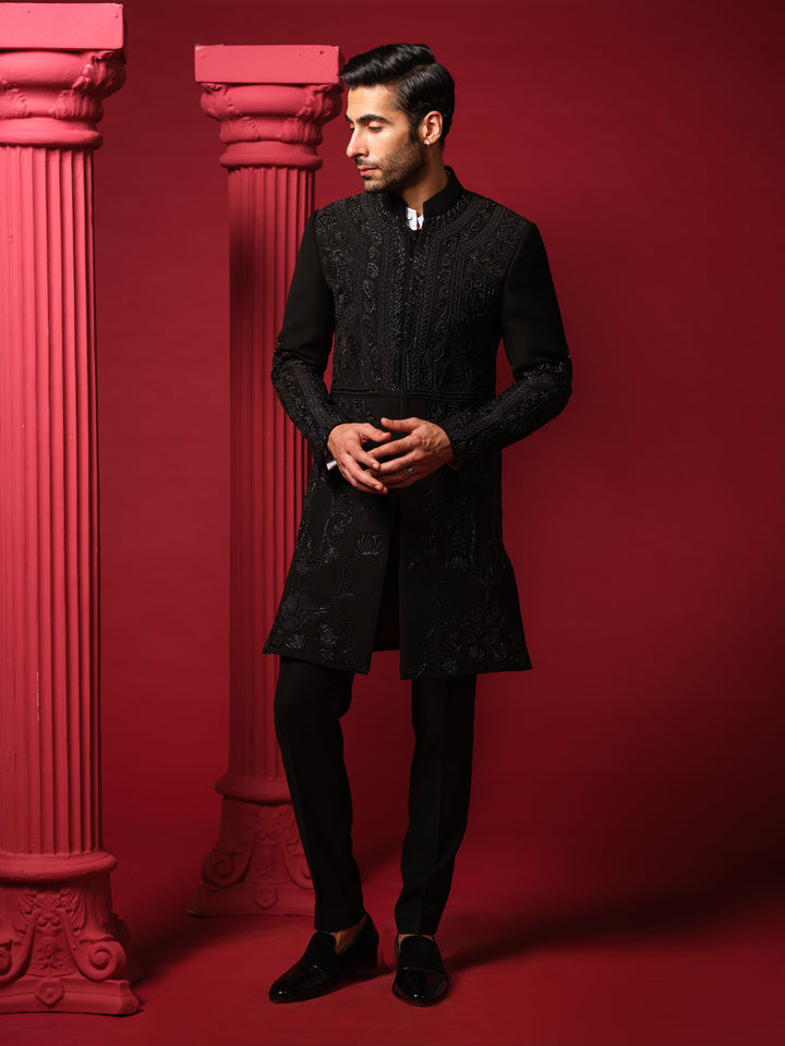 Midnight Elegance Indo-Western Set