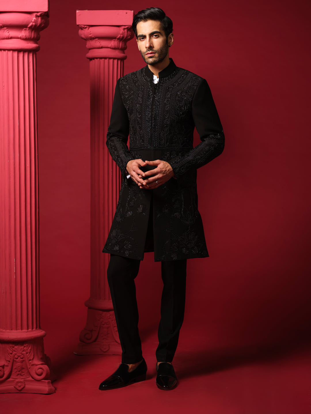 Midnight Elegance Indo-Western Set
