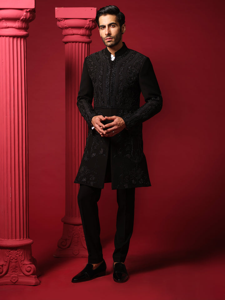 Midnight Elegance Indo-Western Set