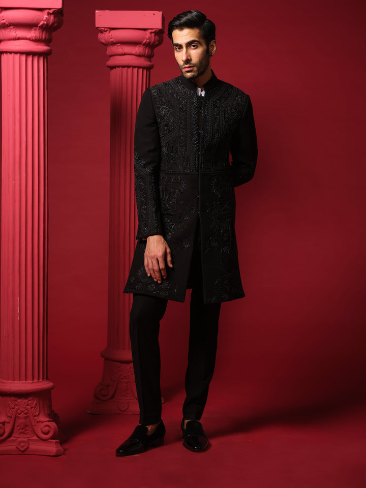 Midnight Elegance Indo-Western Set