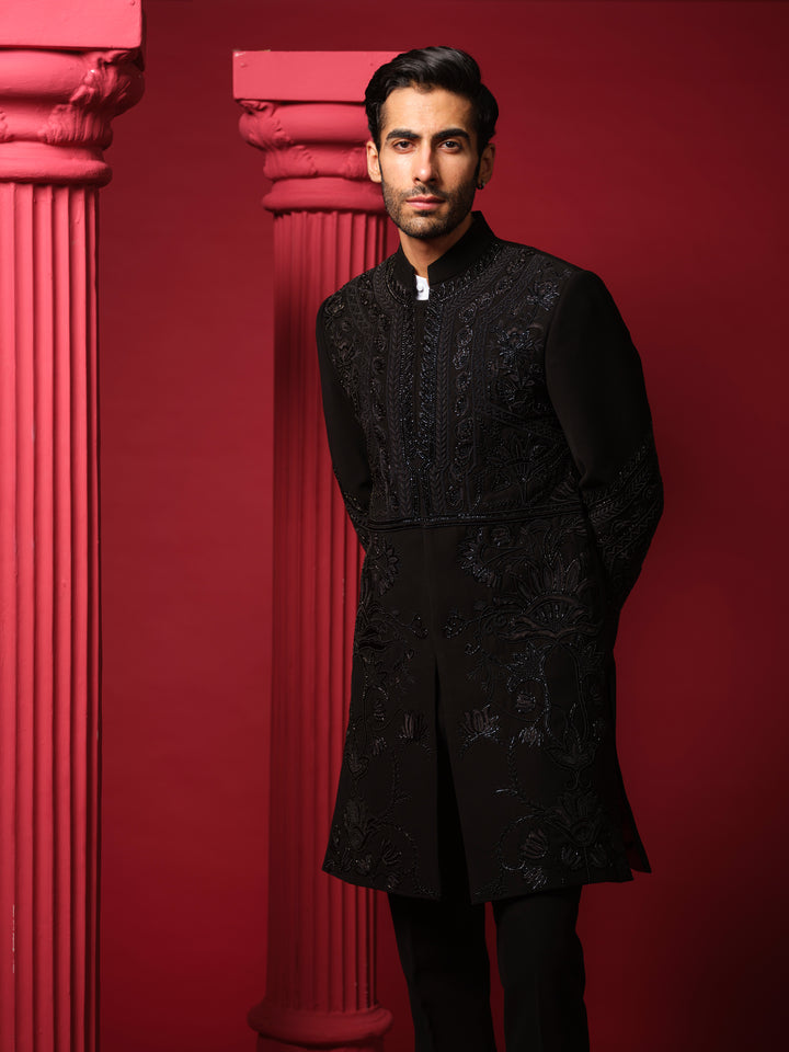 Midnight Elegance Indo-Western Set