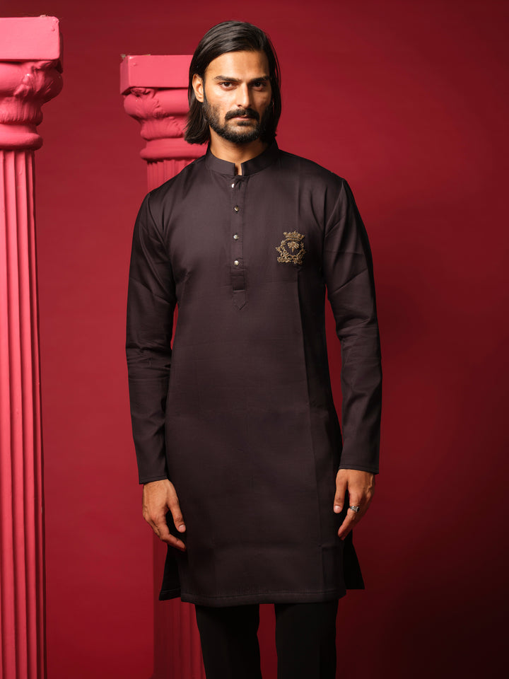 Regal Elegance Black Kurta Set