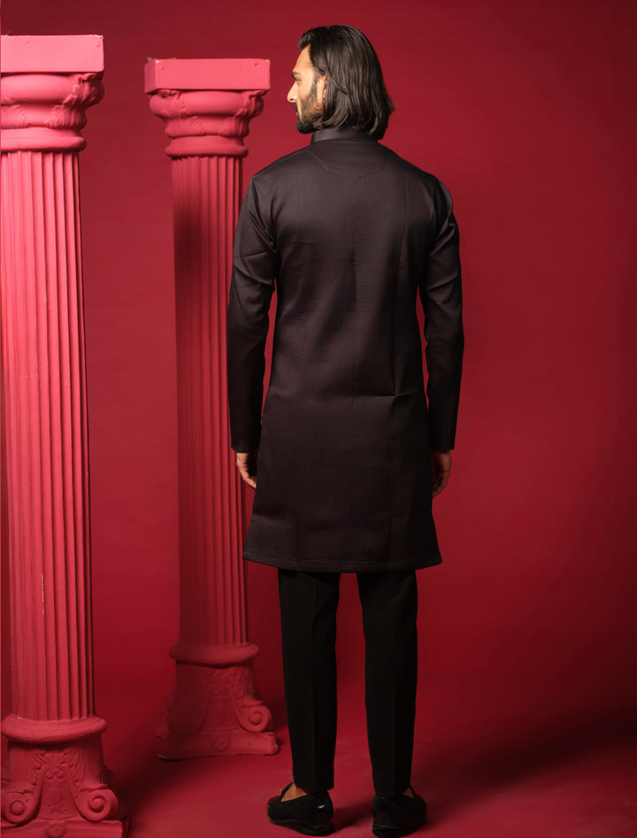 Regal Elegance Black Kurta Set