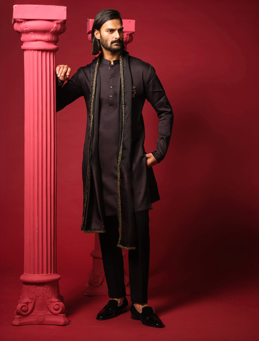 Regal Elegance Black Kurta Set